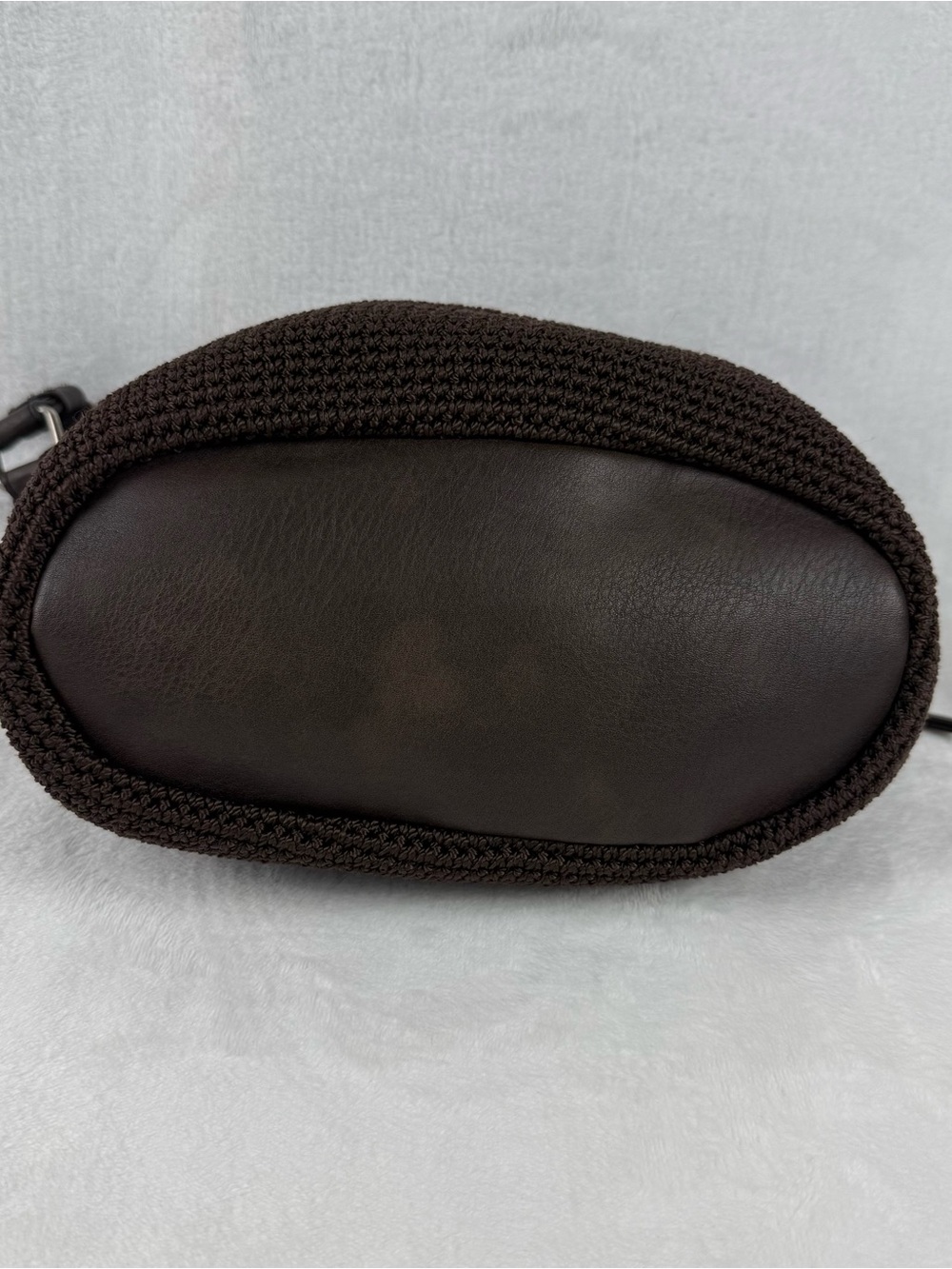 The Sak Sequoia Coffee Leaf Woven Hobo Shoulder Bag Brown Zip Top Purse - Picture 6 of 15